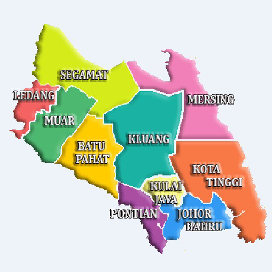 柔佛州行政区划图片
